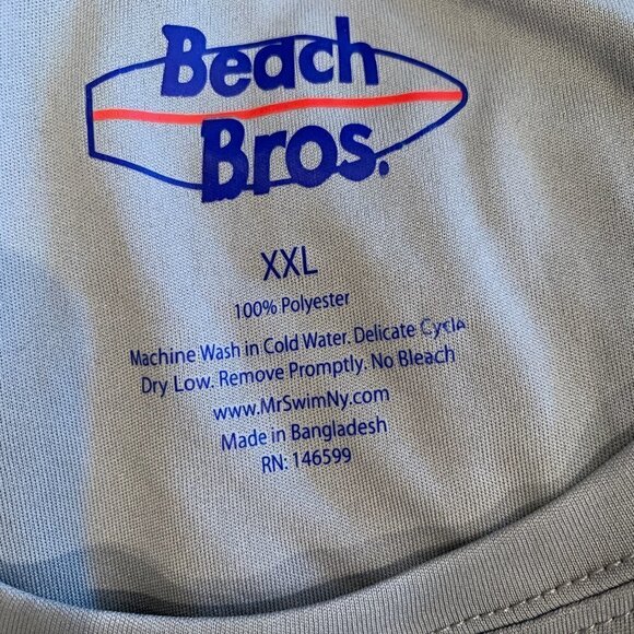BEACH BROS Short Sleeve Swim T-Shirt (XXL) - Picture 4 of 6